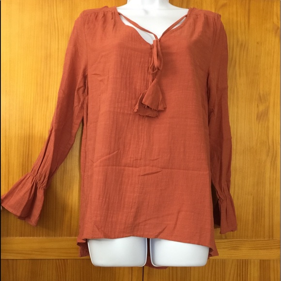 New California Sunset BoHo Tassel ruffle bell sleeve - Picture 5 of 7